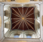 Inside the roof of Chichester cathedral