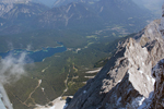 View from the top of the Zugspitze