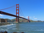 The Golden Gate bridge
